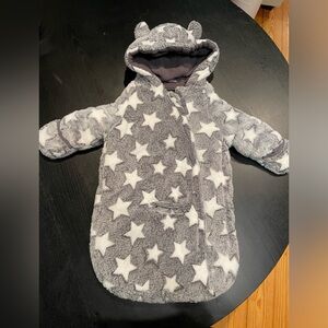 Buckle me Rothschild baby coat grey with white stars